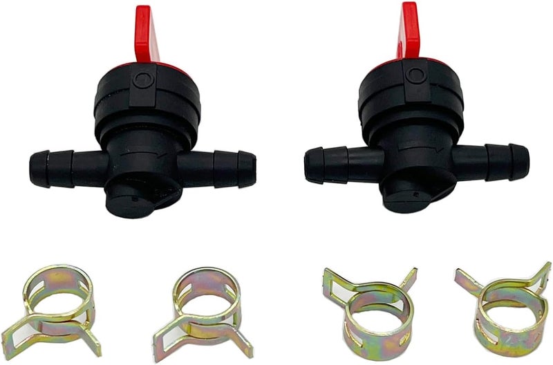 Maywall 1/4" Inline Gas Fuel Shut-Off Valve (2-Pack) - Compatible with 493960/698183/698181/697947/9494768/5019H/5019K - Fits Small Engine Lawn Mowers & Tractors - Image 2